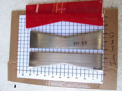 Picture of Pair Moulder Blades Bits Knives 5/16" Corrugated Back Shaper Router Planer Molder Blade Knife Bit