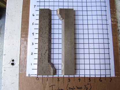 Picture of Pair Moulder Blades Bits Knives 5/16" Corrugated Back Shaper Router Planer Molder Profile Blade Knife Bit