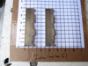 Picture of Pair Moulder Blades Bits Knives 5/16" Corrugated Back Shaper Router Planer Molder Profile Blade Knife Bit Trim Base Crown