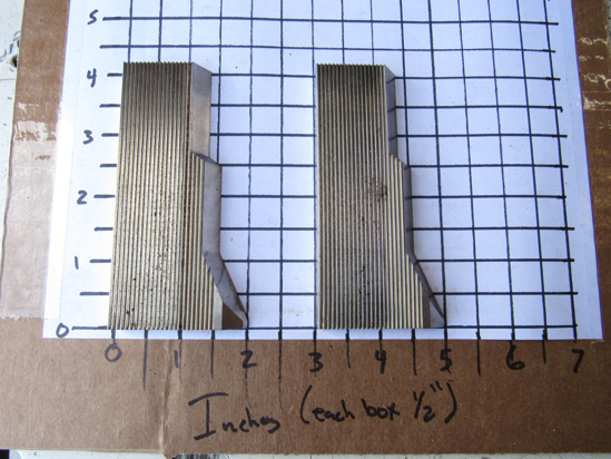 Picture of Pair Moulder Blades Bits Knives 5/16" Corrugated Back Shaper Router Planer Molder Profile Blade Knife Bit Trim Base Crown