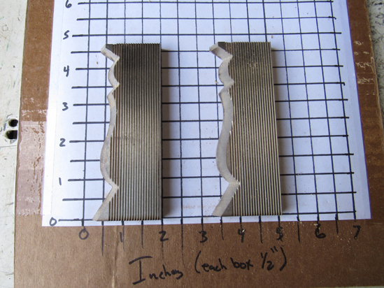 Picture of Pair Moulder Blades Bits Knives 5/16" Corrugated Back Shaper Router Planer Molder Profile Blade Knife Bit Trim Base Crown Chair Rail