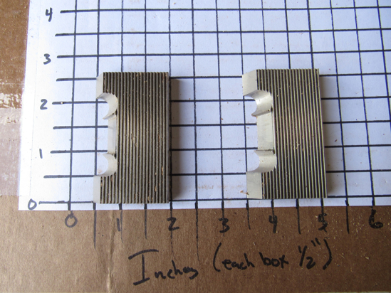 Picture of Pair Moulder Blades Bits Knives 5/16" Corrugated Back Shaper Router Planer Molder Profile Blade Knife Bit Trim Base Crown Chair Rail