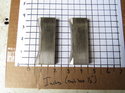 Picture of Pair Moulder Blades Bits Knives 5/16" Corrugated Back Shaper Router Planer Molder Profile Blade Knife Bit Trim Base Crown Chair Rail