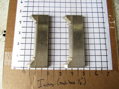 Picture of Pair Moulder Blades Bits Knives 5/16" Corrugated Back Shaper Router Planer Molder Profile Blade Knife Bit Trim Base Crown Chair Rail