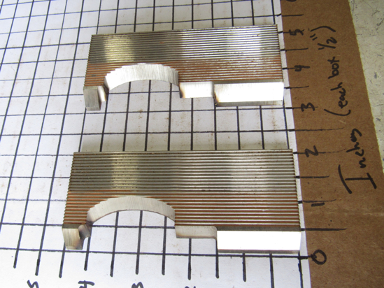 Picture of Pair Moulder Blades Bits Knives 5/16" Corrugated Back Shaper Router Planer Molder Profile Blade Knife Bit Trim Base Crown Chair Rail