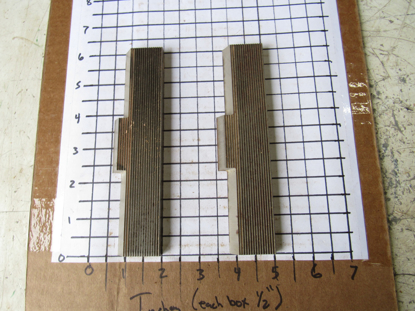 Picture of Pair Moulder Blades Bits Knives 5/16" Corrugated Back Shaper Router Planer Molder Profile Blade Knife Bit Trim Base Crown Chair Rail