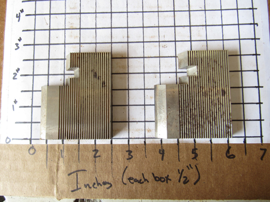 Picture of Pair Moulder Blades Bits Knives 5/16" Corrugated Back Shaper Router Planer Molder Profile Blade Knife Bit Trim Base Crown Chair Rail