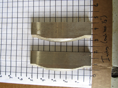 Picture of Pair Moulder Blades Bits Knives 5/16" Corrugated Back Shaper Router Planer Molder Profile Blade Knife Bit Trim Base Crown Chair Rail