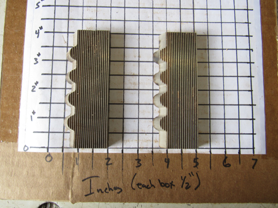 Picture of Pair Moulder Blades Bits Knives 5/16" Corrugated Back Shaper Router Planer Molder Profile Blade Knife Bit Trim Base Crown Chair Rail