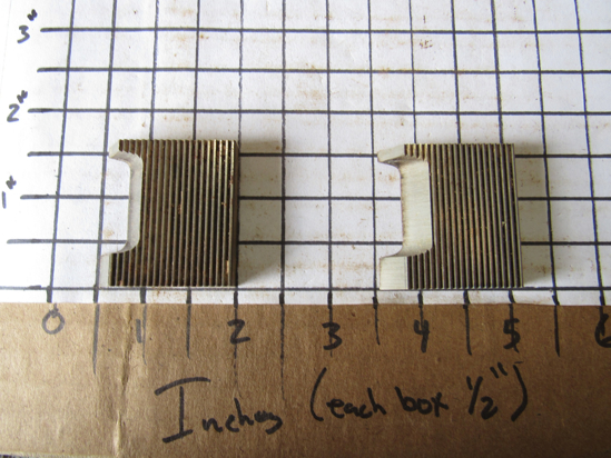 Picture of Pair Moulder Blades Bits Knives 5/16" Corrugated Back Shaper Router Planer Molder Profile Blade Knife Bit Trim Base Crown Chair Rail