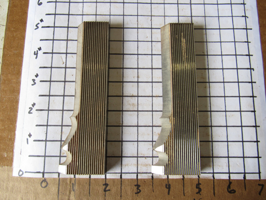 Picture of Pair Moulder Blades Bits Knives 5/16" Corrugated Back Shaper Router Planer Molder Profile Blade Knife Bit Trim Base Crown Chair Rail