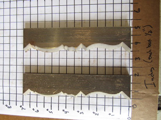 Picture of Pair Moulder Blades Bits Knives 5/16" Corrugated Back Shaper Router Planer Molder Profile Blade Knife Bit Trim Base Crown Chair Rail