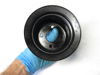 Picture of Kubota 17365-74252 Water Pump Fan Drive Pulley off V2607-CR-T-EF08 17365-74250