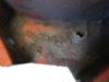 Picture of Flywheel Bell Housing Adapter JE6392A off 1982 Ford 172 Diesel in Ditch Witch R40 Trencher