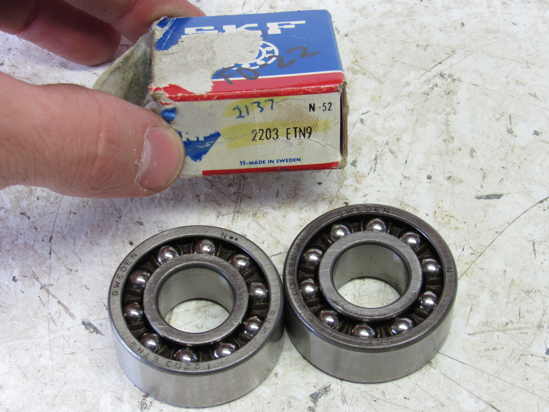 Picture of 2 Unused Old Stock SKF 2203 ETN9 Bearings