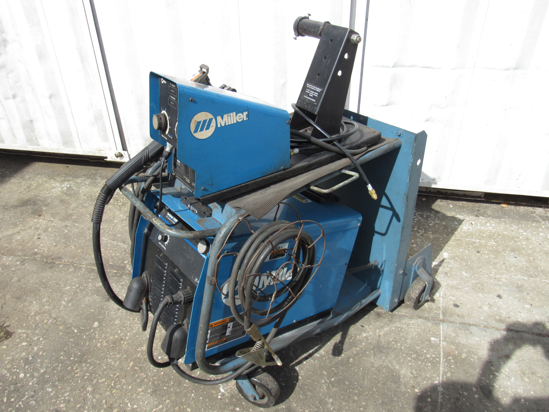 Picture of Miller Invision 456P Welder w/ S-75S Wire Feeder Cart Leads GOOD WORKING