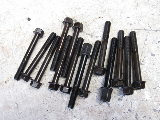 Picture of 14 Cylinder Head Bolts off 2005 Kubota D1105-T-ES D1105-E Toro 98-9479 98-9647